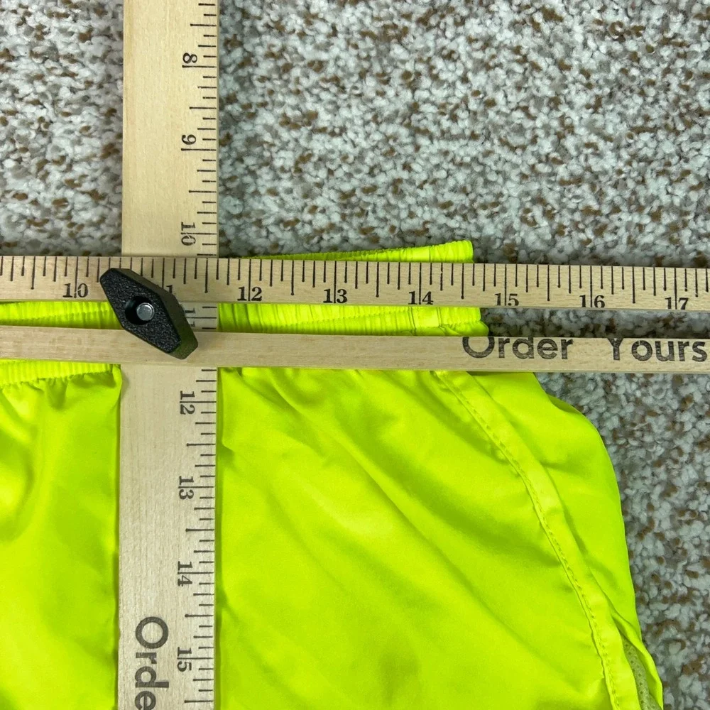 Nike Shorts Womens Medium Neon Yellow Dri-FIT Running Athletic Lined Workout